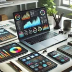 Analytics dashboard showing performance metrics for an online campaign.