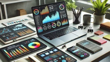 Analytics dashboard showing performance metrics for an online campaign.