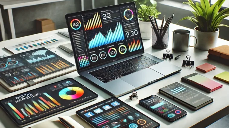 Analytics dashboard showing performance metrics for an online campaign.